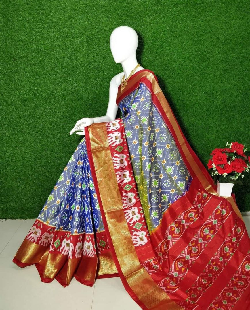 Pochampalli Printed Handloom Soft Silk Saree