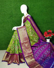 Opulent Digital Print Soft Silk Saree With Pochampalli Motifs And Fancy Blouse