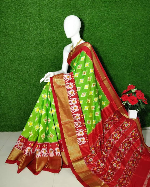 Artistic Digital Pochampally Soft Silk Saree With Traditional Fancy Blouse Option
