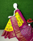 Vibrant Soft Silk Pochampalli Saree With Rich Digital Print And Fancy Blouse