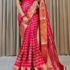 Mesmerizing Pink Dola Silk Saree With Designer Digital Print And Zari Weave