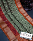 Luxurious Assam Pattu Fancy Saree Ikat Digital Print Soft Silk In Green Colour