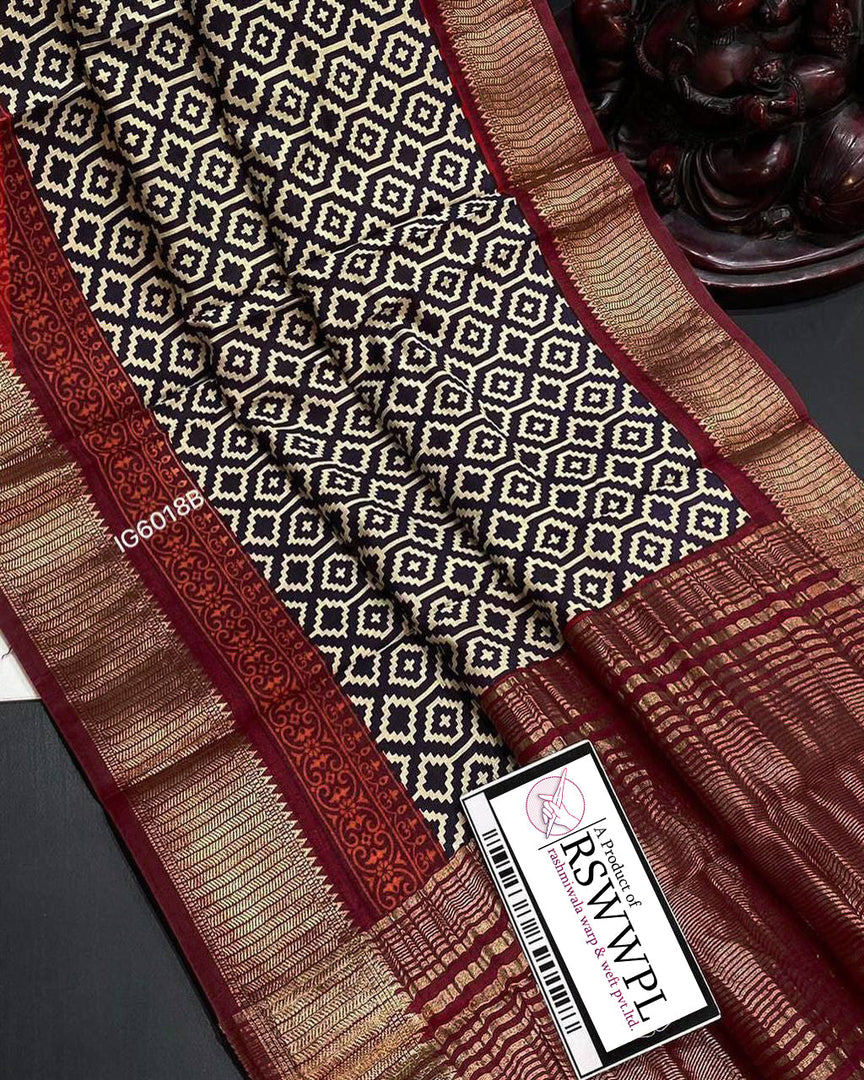 Green Assam Pattu Saree Digital Print Soft Silk For Party Wear