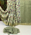 Latest and Exclusive Pastel green Fancy kalamkari Digital print
