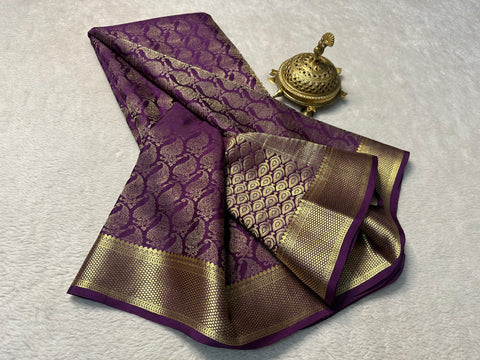 Graceful Wedding-Ready Mysore Saree Pure Brocade And Heavy Zari