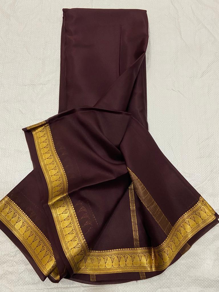 COFFEE SEMI SOFT SILK SAREE