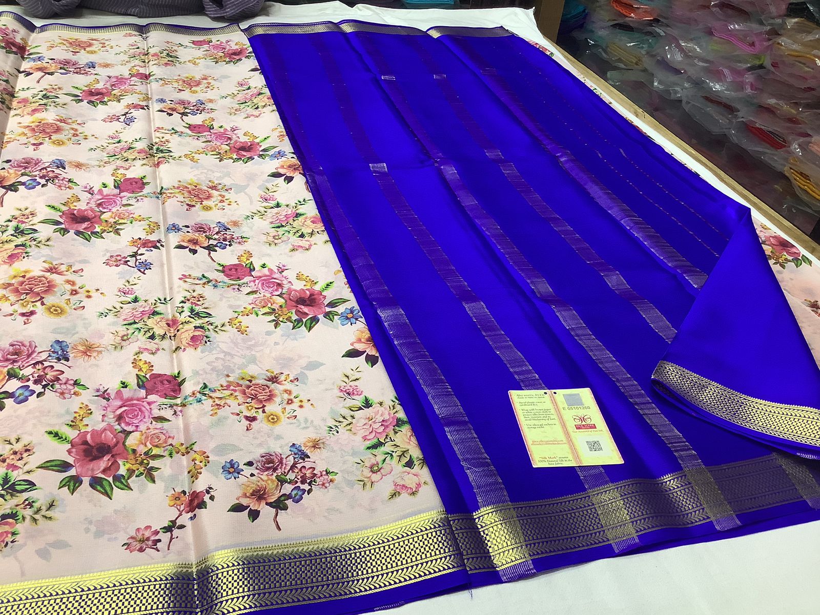 GORGEOUS Printed Mysore silk sarees in beautiful, kalamkari prints!