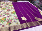 Traditional Mysore Silk Pure Crepe Saree With Beautiful Digital Designs