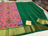 Exclusive pure crepe printed mysore silk sarees