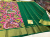 Striking Designer Pure Crepe Digital Print Saree With Traditional Zari Border