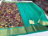 Exquisite Zari Border Soft Silk Saree In Pure Crepe With Digital Prints