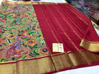 Exclusive pure crepe printed mysore silk sarees