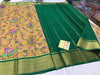 Exclusive pure crepe printed mysore silk sarees