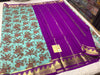 Heritage Style Pure Crepe Saree With Digital Art And Mysore Zari Detailing