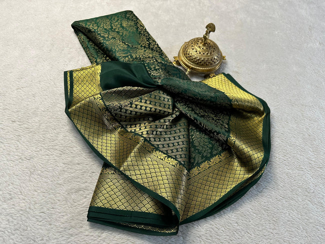 Premium Mysore Pure Silk Saree Traditional Brocade And Rich Zari Work