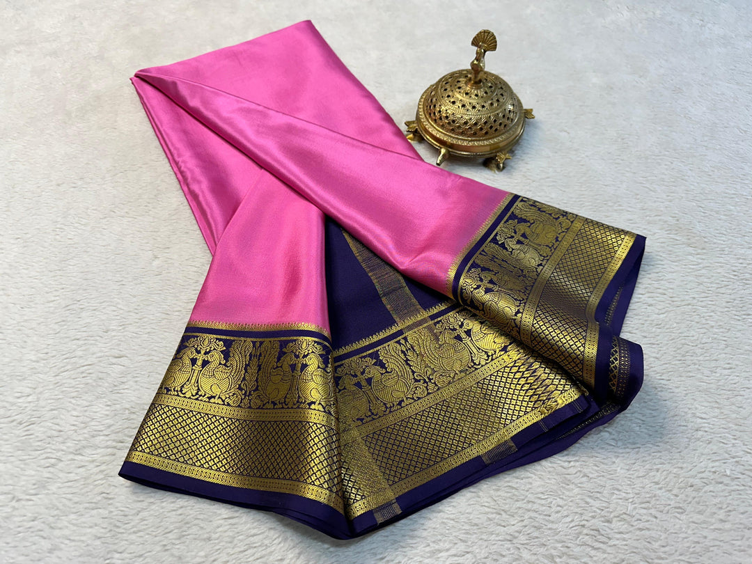 Beautiful Pure crepe Mysore silk sarees