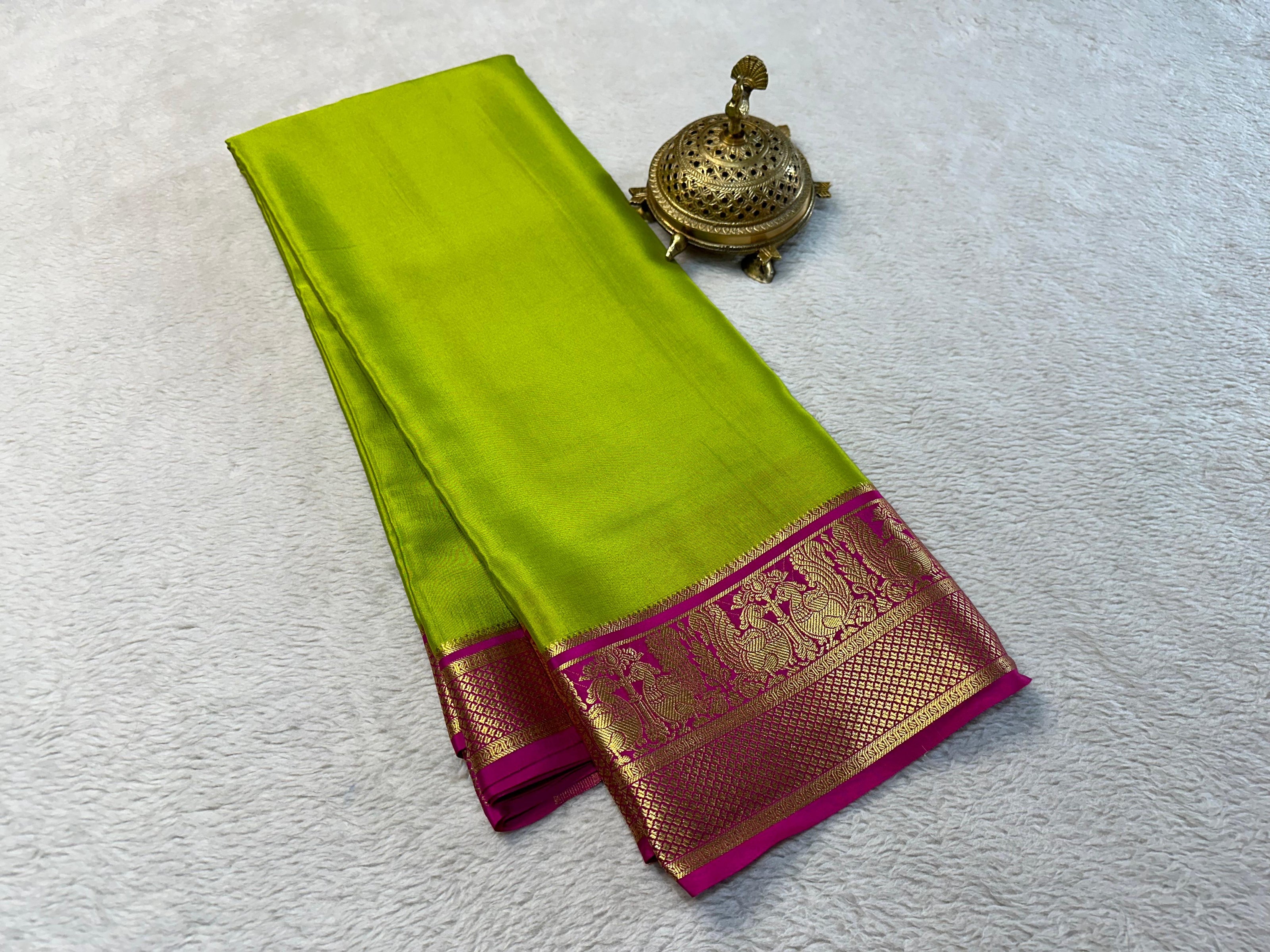Beautiful Pure crepe Mysore silk sarees