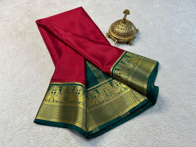 Beautiful Pure crepe Mysore silk sarees
