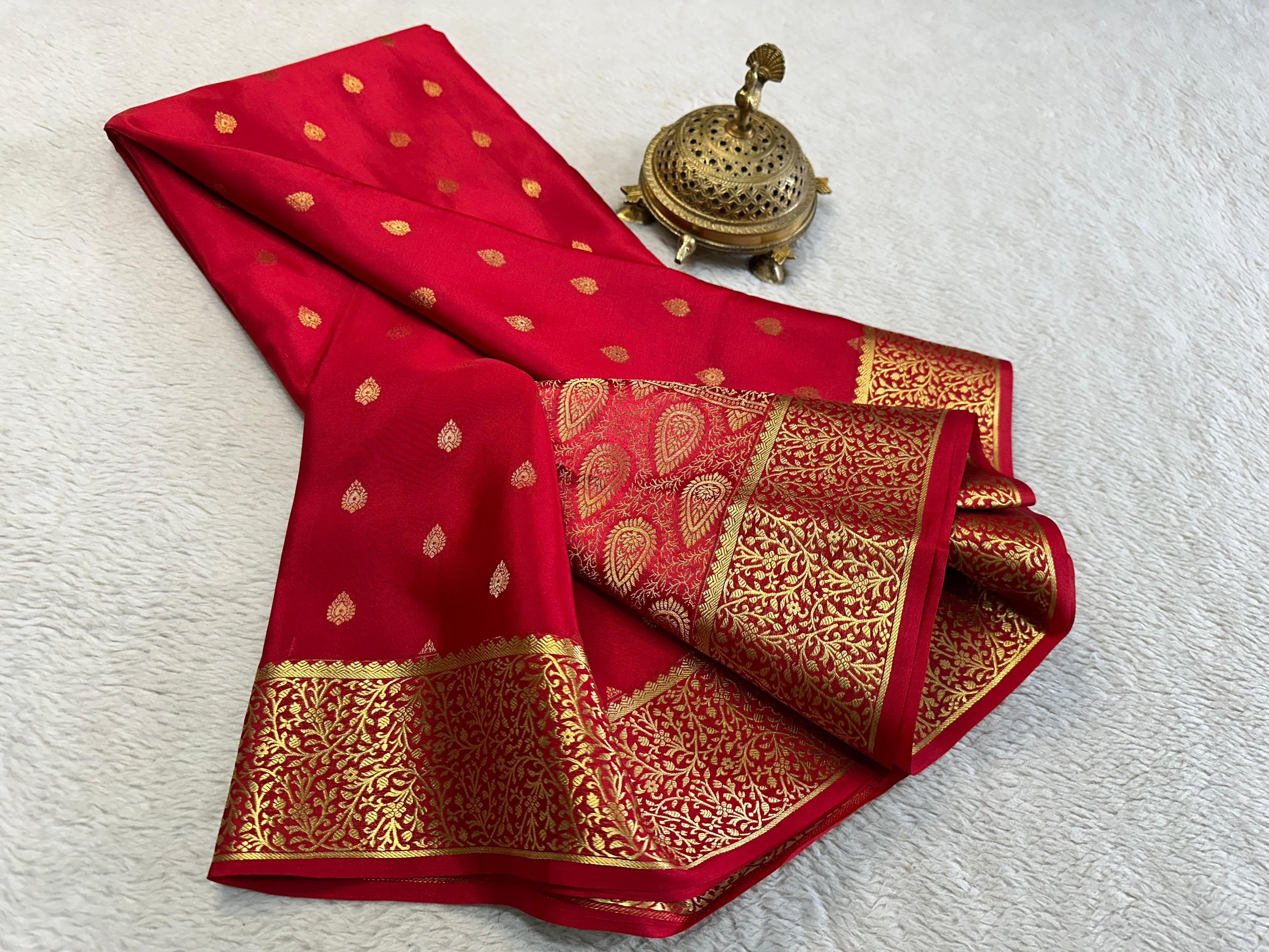 Beautiful Pure Brocade Mysore silk sarees