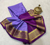 Heritage Purple Mysore Silk Saree Traditional Soft Drape