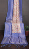 Kanchi Printed handloom Soft Silk Saree in purple colour