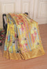 Fashionable Dark Yellow Digital Print Crepe Saree With Matching Designer Blouse