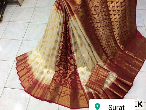 jacquard silk sarees with blouse
