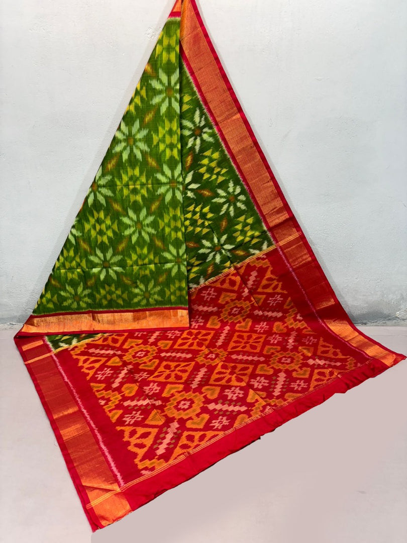 Light as air & rich as culture with thisPure ikkat silk saree