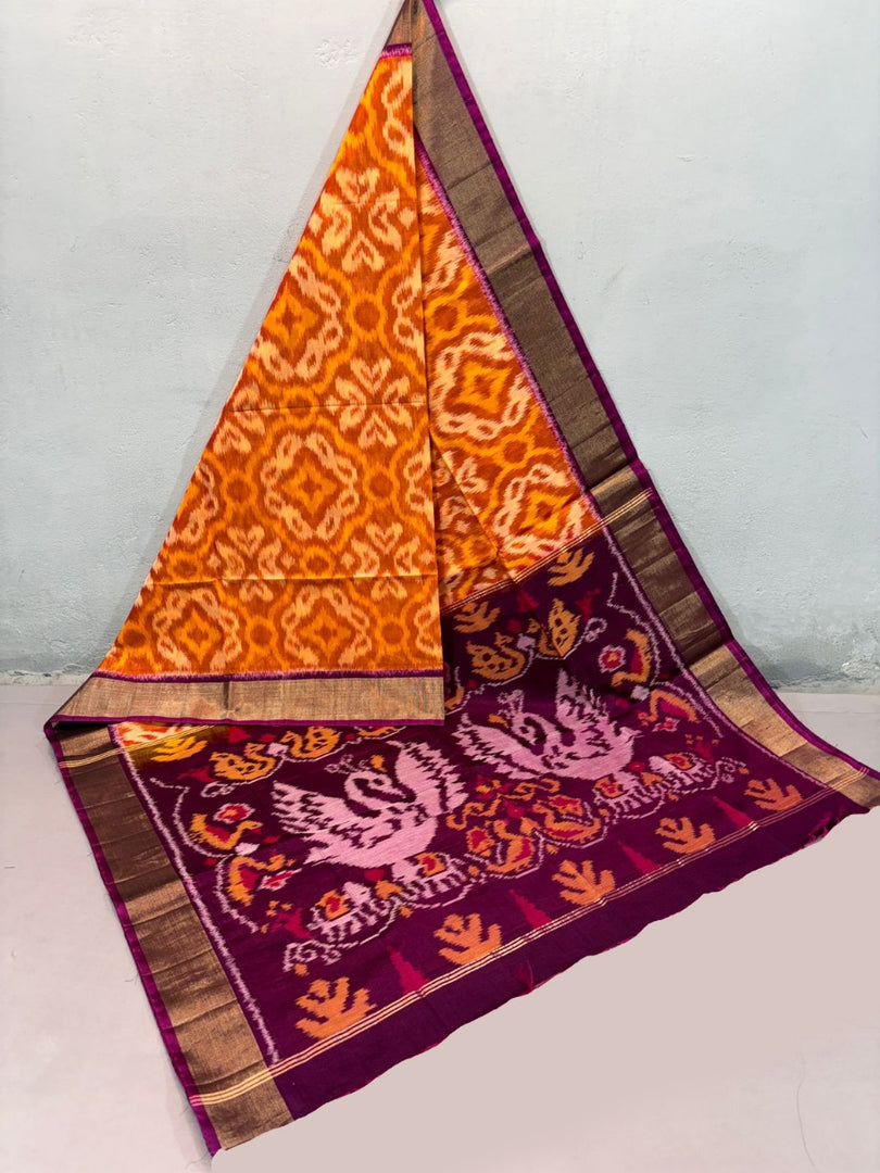 Soft on Skin Grand in Style with handloom ikkat Silk Saree