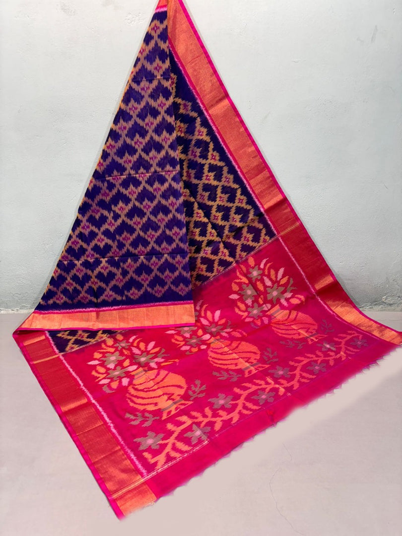 Silk That Tells Your Story with this sounth indian Saree of ikkat silk