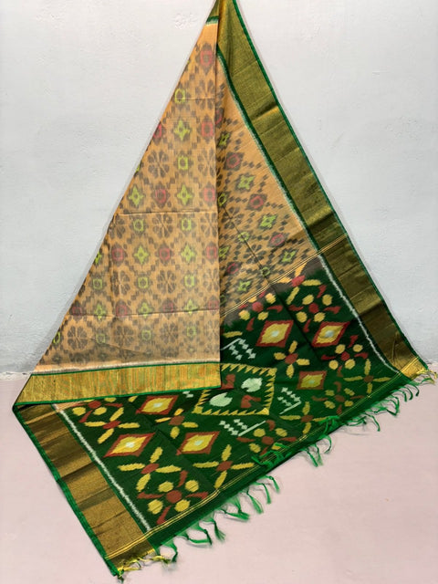 Threads of Power of indian ikkat Silk Saree