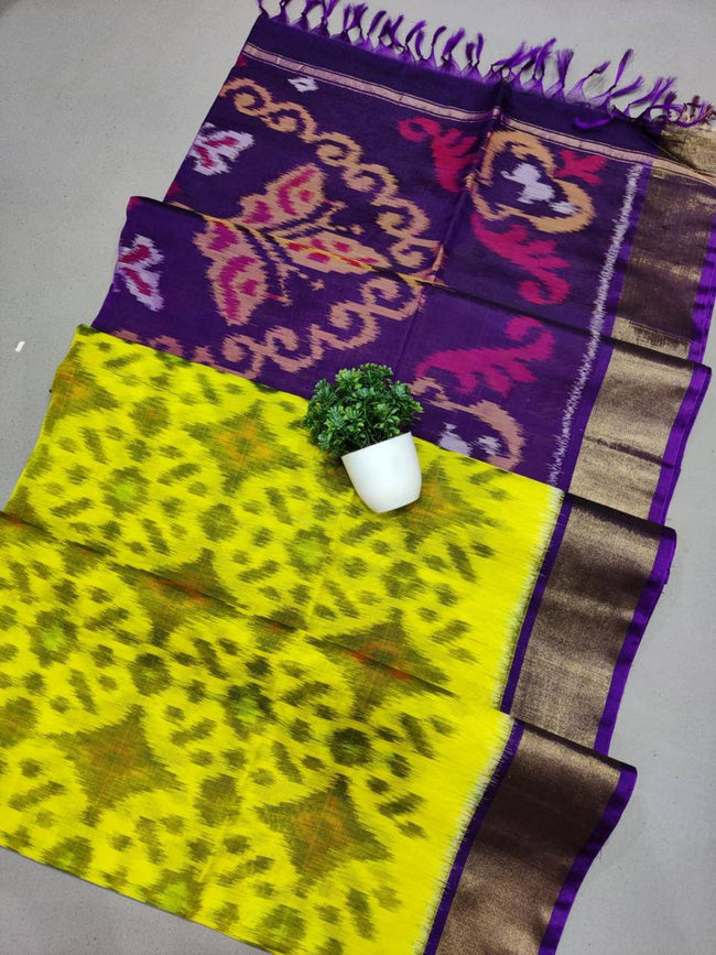 A Canvas of Silk & Soul Design with ikkat Silk Saree