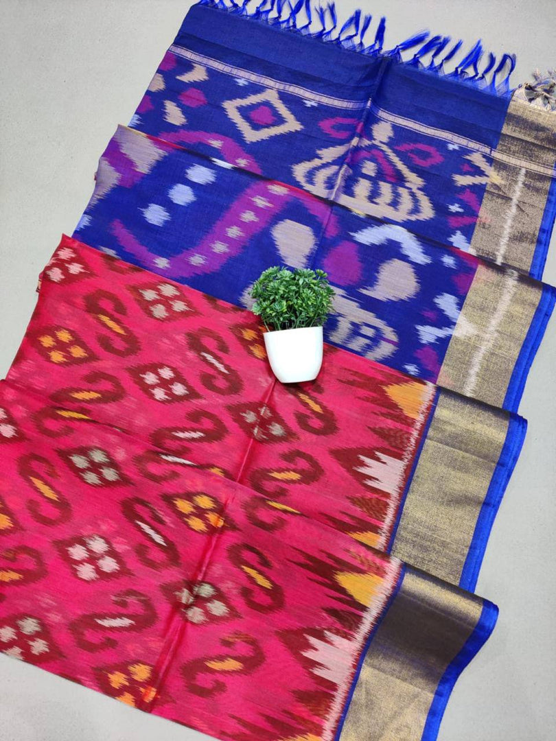 Rooted in Culture Radiating Grace with this ikkat Silk Saree