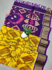 Slay in ikkat Silk Saree with stylish Zari Border