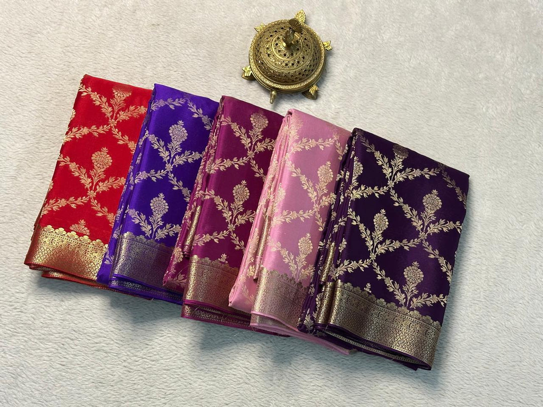 Wrap Yourself in Royalty Pure crepe Mysore silk sarees
