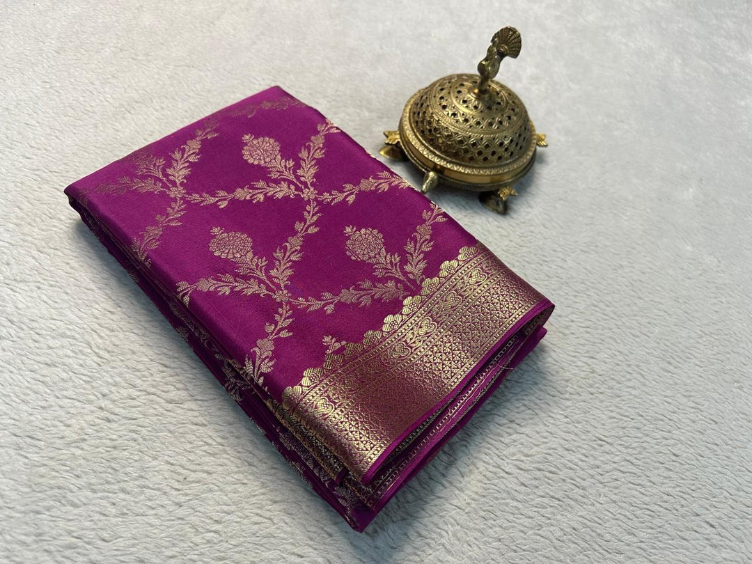 Timeless Threads of Tradition Pure crepe Mysore silk sarees