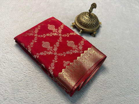 Opulent Mysore Soft Silk Saree Traditional Zari Brocade Design
