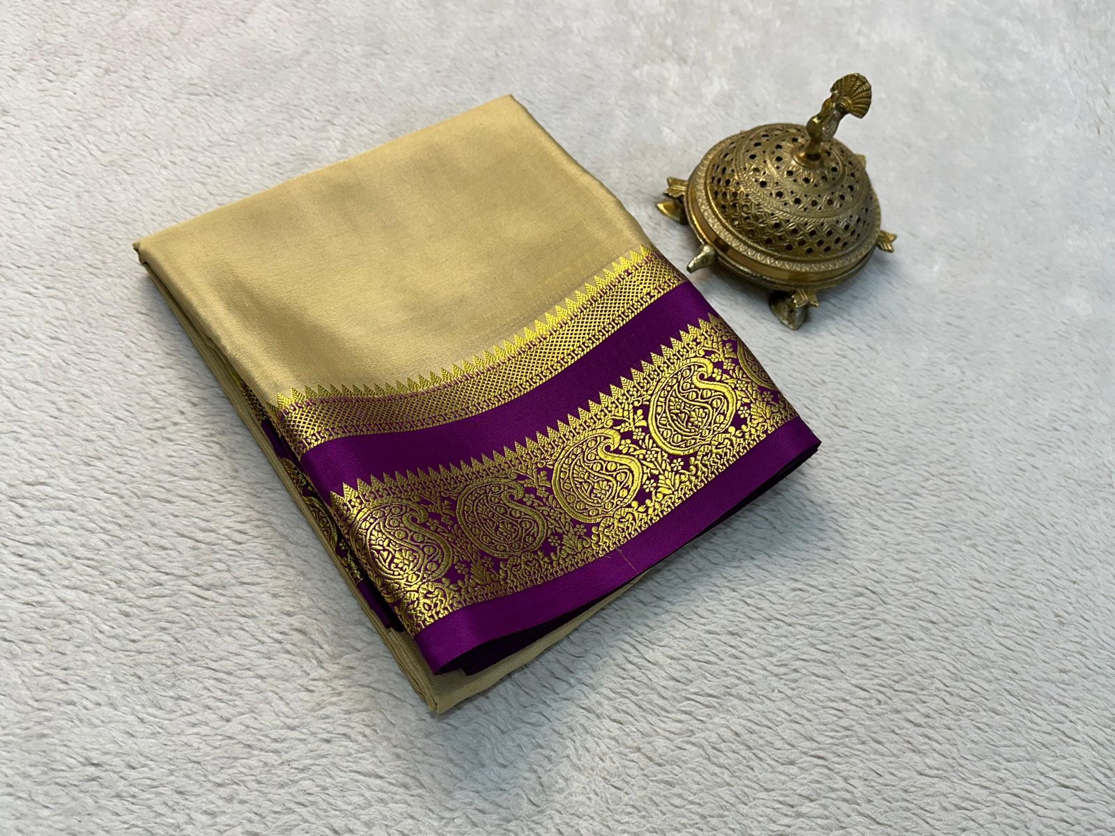 Traditional Multicolor Mysore Silk Saree Soft Texture, Rich Zari Border And Designer Blouse