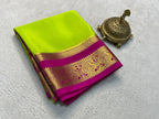 Traditional Multicolor Mysore Silk Saree Soft Texture, Rich Zari Border And Designer Blouse