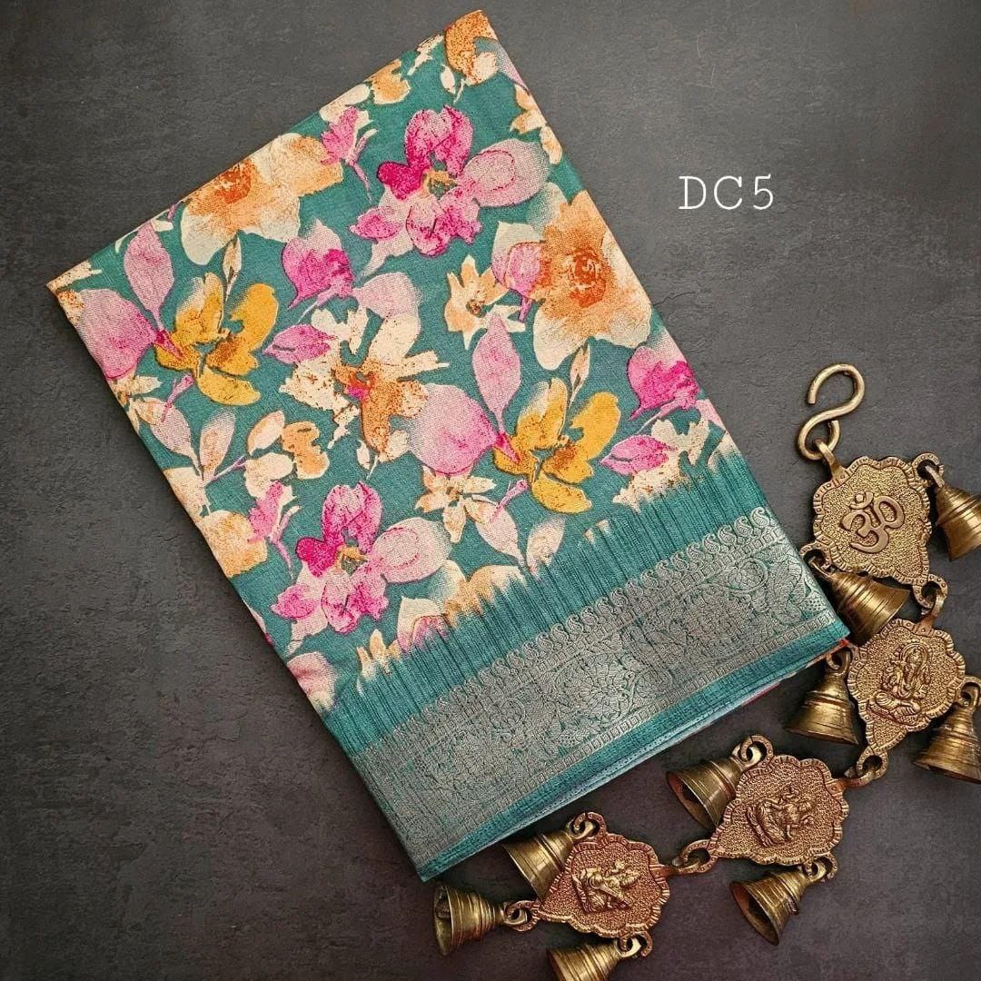Premium Exclusive Pure zari border tusser silk