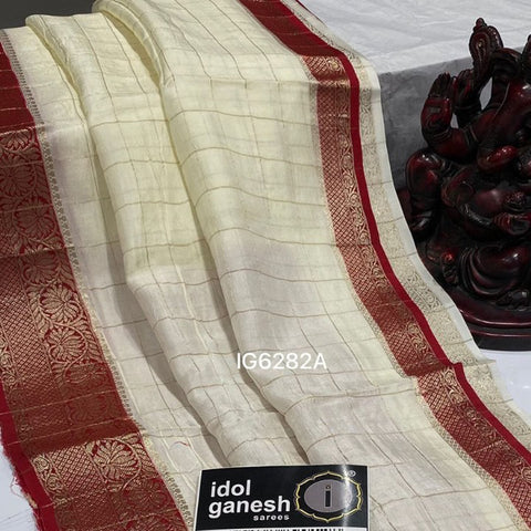 Elegant White Handloom Assam Silk Saree Featuring Classic Weaving And Ornate Borders