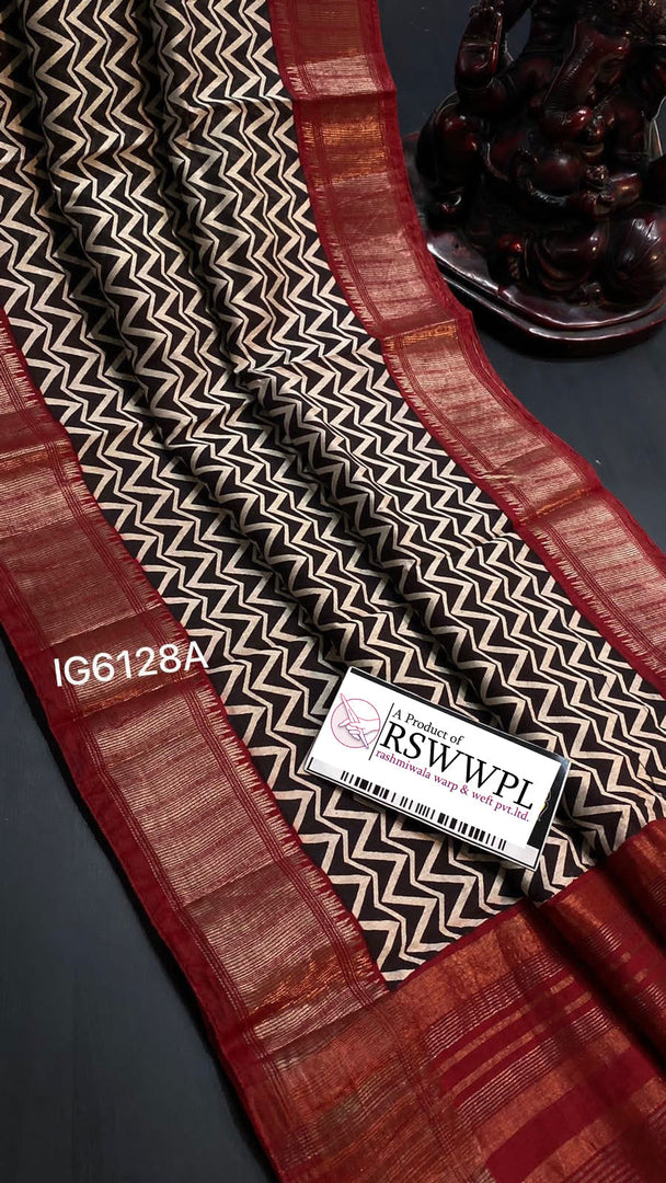 Classic black Narayanpet soft silk saree