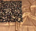 Traditional Black Kubera Pattu Saree In Soft Silk With Vibrant Digital Patterns