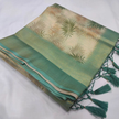 Vibrant Green Kubera Pattu Soft Silk Saree With Detailed Digital Printing