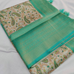 Heritage Green Kubera Pattu Inspired Soft Silk Saree With Modern Prints