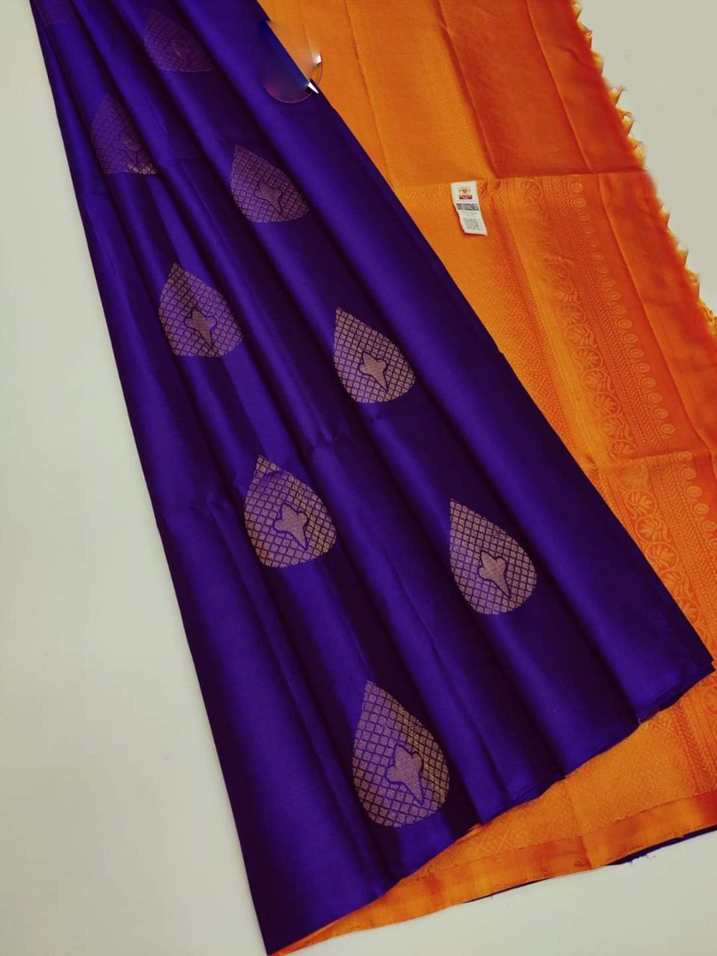 Opulent Deep Blue Silk Weaving Lightweight And Traditional Saree