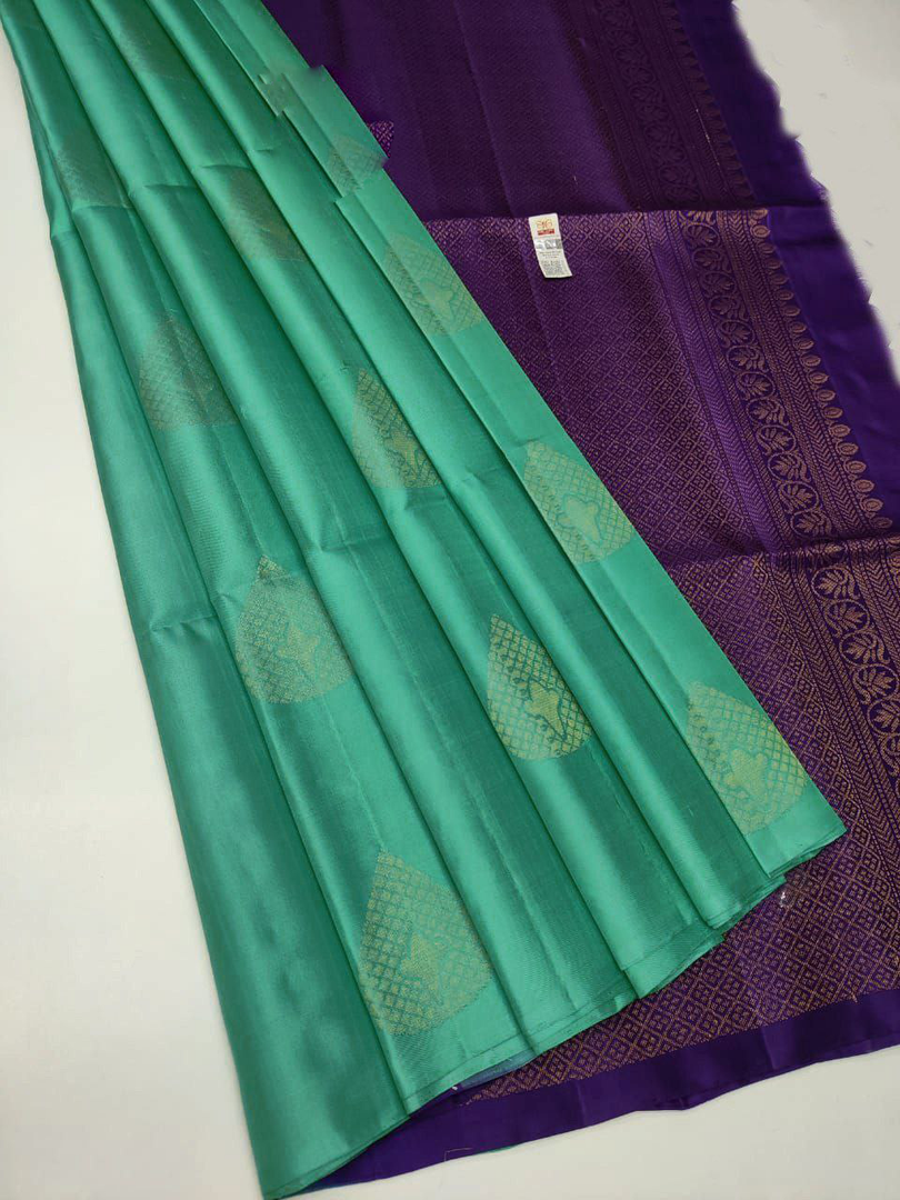 Stunning Sky Blue Silk Saree With Elegant Zari Weaving Touch
