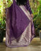Timeless Purple Pure Georgette Silk Saree With Intricate Weaving Detail