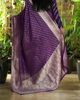 Timeless Purple Pure Georgette Silk Saree With Intricate Weaving Detail