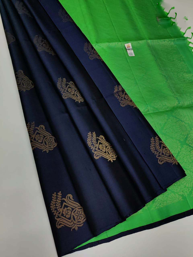 Regal Blue Silk Weaving Saree Premium Quality For Wedding Wear
